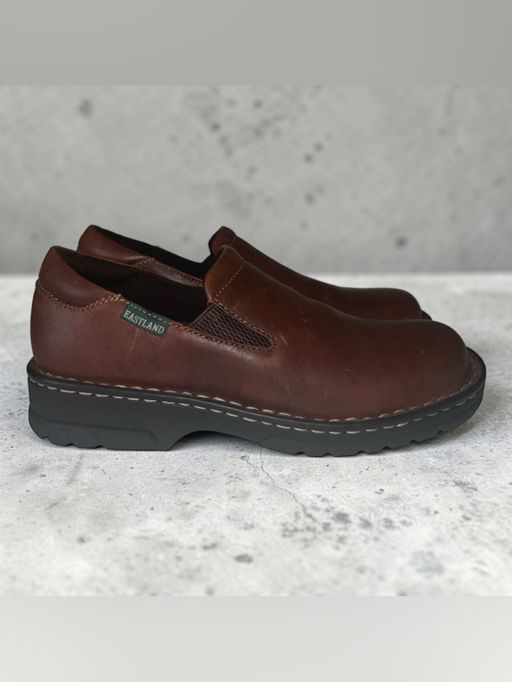 Eastland Women Brown Leather 3180 Newport Slip-On Loafers Shoes 8.5M (39 EUR)